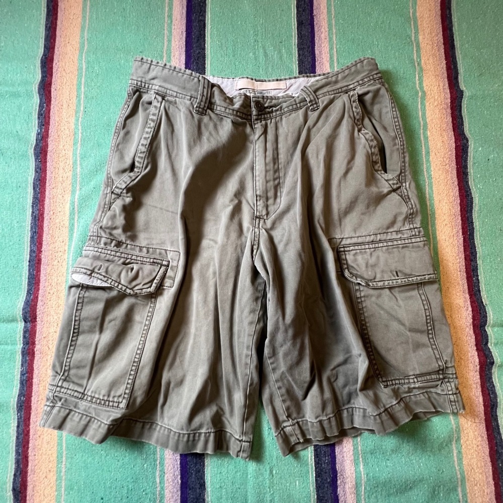 Old Navy Cargo Shorts Mens 33 Olive Green Utility Cotton Gorpcore Casual